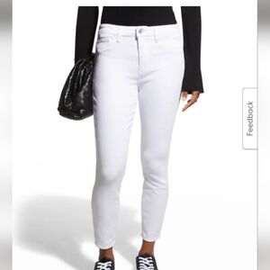 L'AGENCE Margot High Rise Skinny Jeans in WHITE 27"